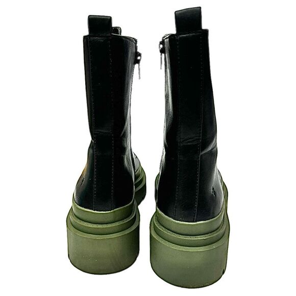 Steve Madden Womens 9 M Mansel Lace Up Boots Black Multi Round Toe Combat - Picture 3 of 11